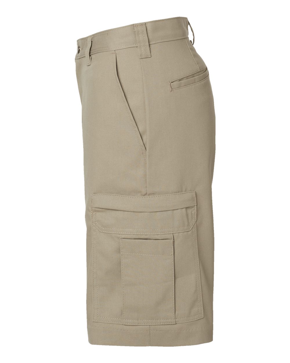 Left View of Desert Sand Premium 11" Industrial Cargo Shorts - Extended Sizes - LR42EXT