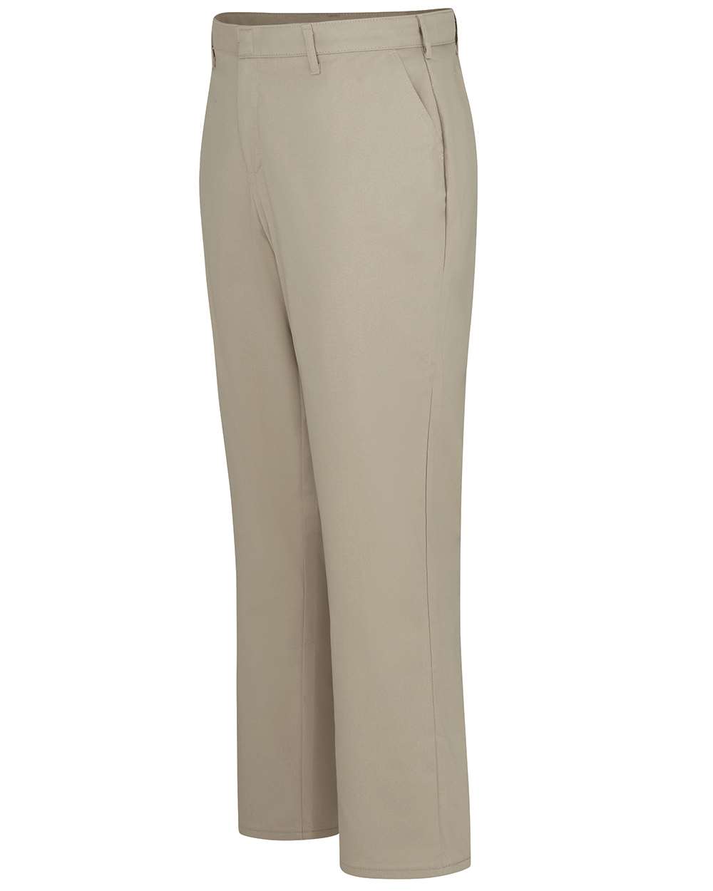 Left View of Desert Sand Women&#39;s Premium Flat Front Pants - Plus - FW21