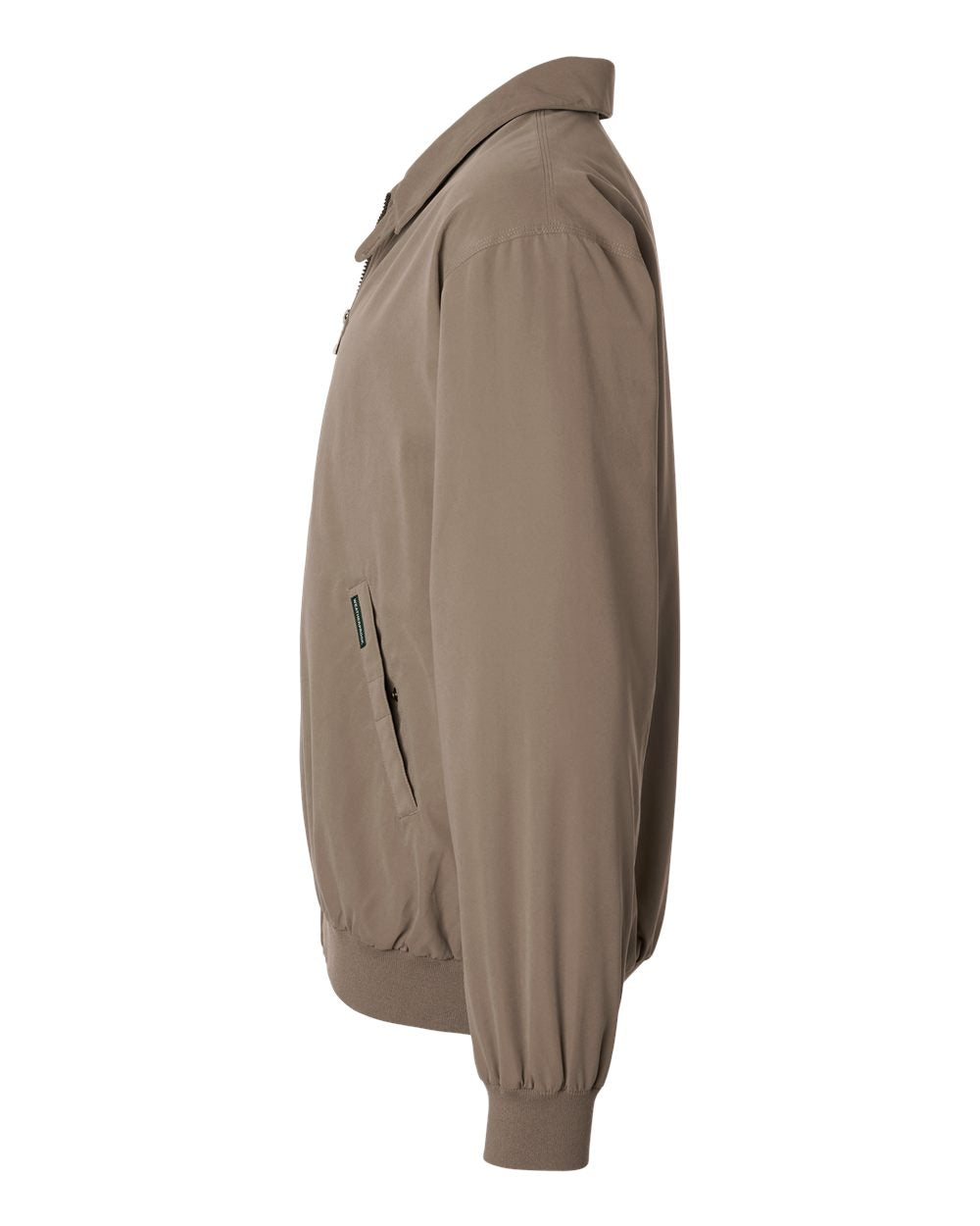 Left View of Driftwood Men's Microfiber Bomber Jacket - 1610MV