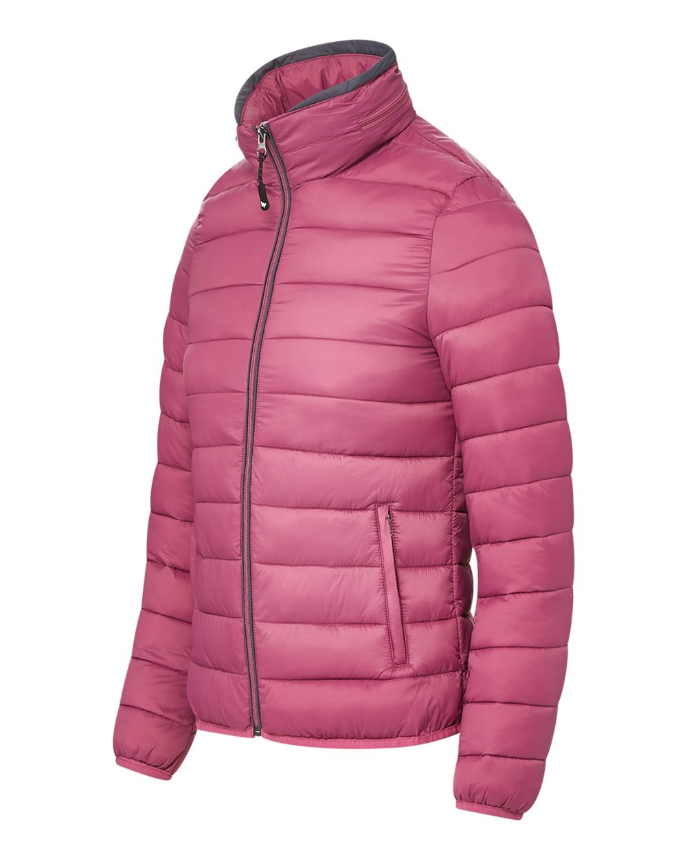 Left View of Dusk Orchid Women&#39;s PillowPac Puffer Jacket - 211137