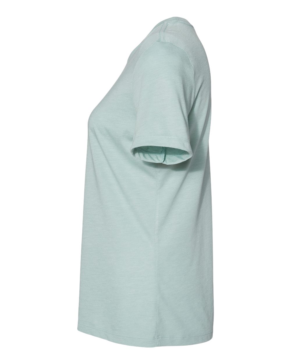 Left View of Dusty Blue Triblend Women’s Relaxed Fit Triblend Tee - 6413
