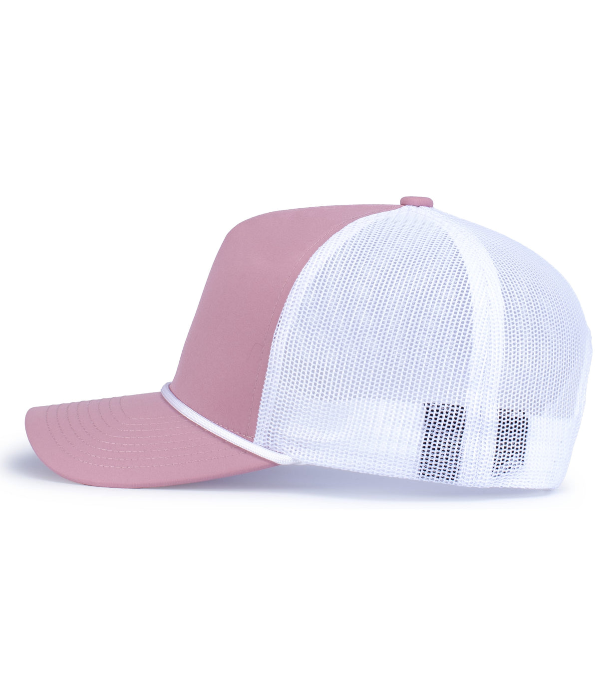 Left View of DUSTY MAUVE/WHITE WEEKENDER TRUCKER
