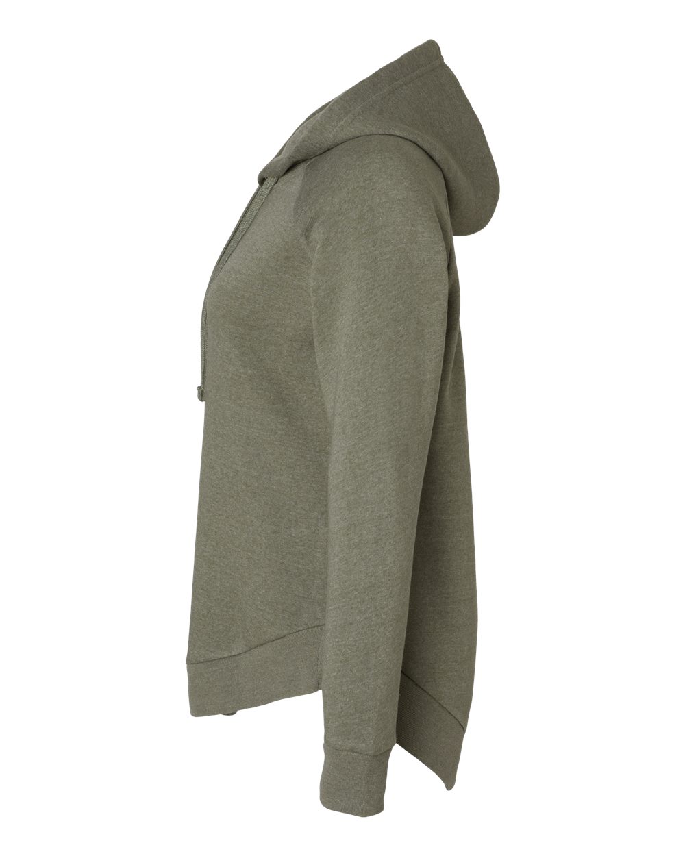 Left View of Dusty Olive Women&#39;s Jordan Angel Fleece Hooded Sweatshirt - W20172