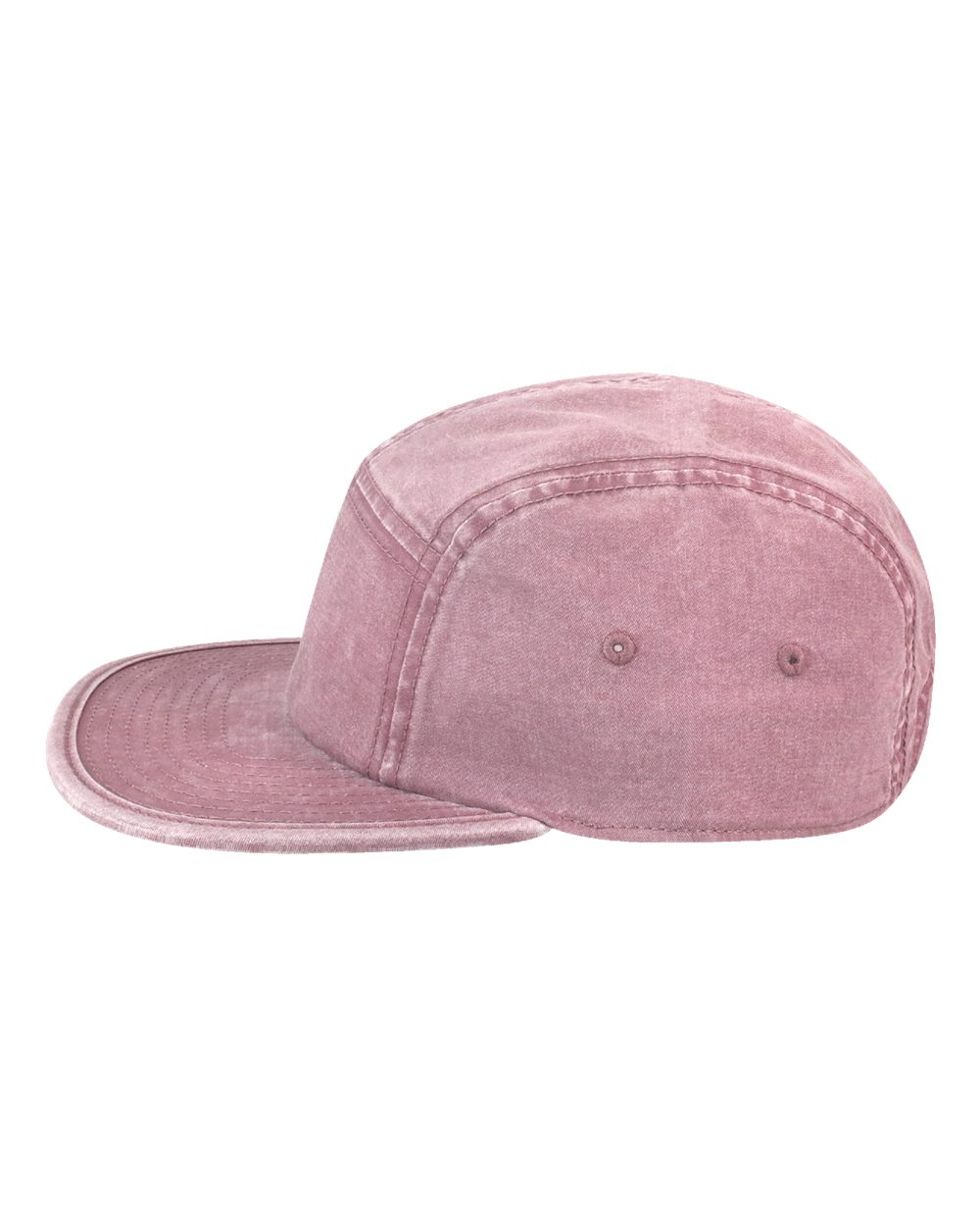 Left View of Dusty Rose El Campo Five-Panel Camper Hat - ELCMPO