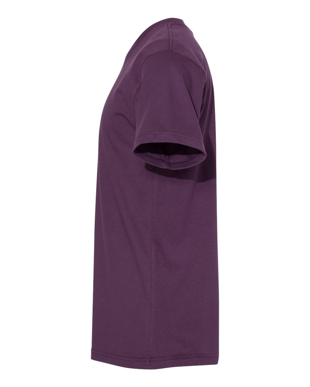 Left View of Eggplant Fine Jersey Tee - 2001