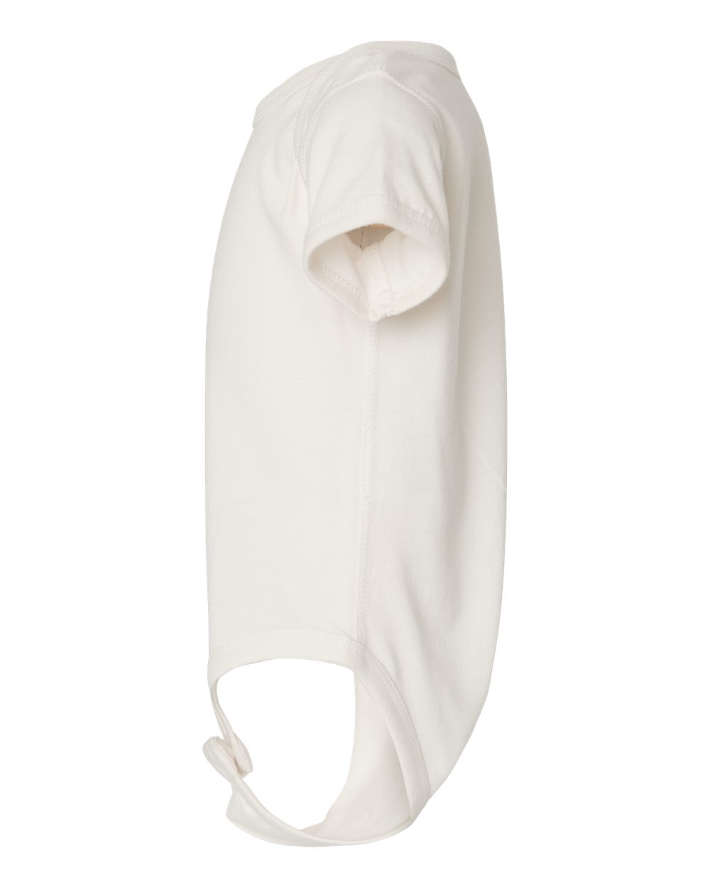 Left View of Eggshell Infant Bamboo Bodysuit - 4425