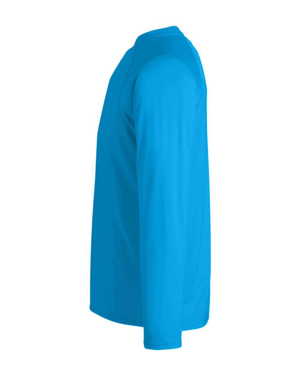 Left View of Electric Blue Unisex Ultra UVP™ Marina Raglan Long Sleeve T-Shirt - CE110