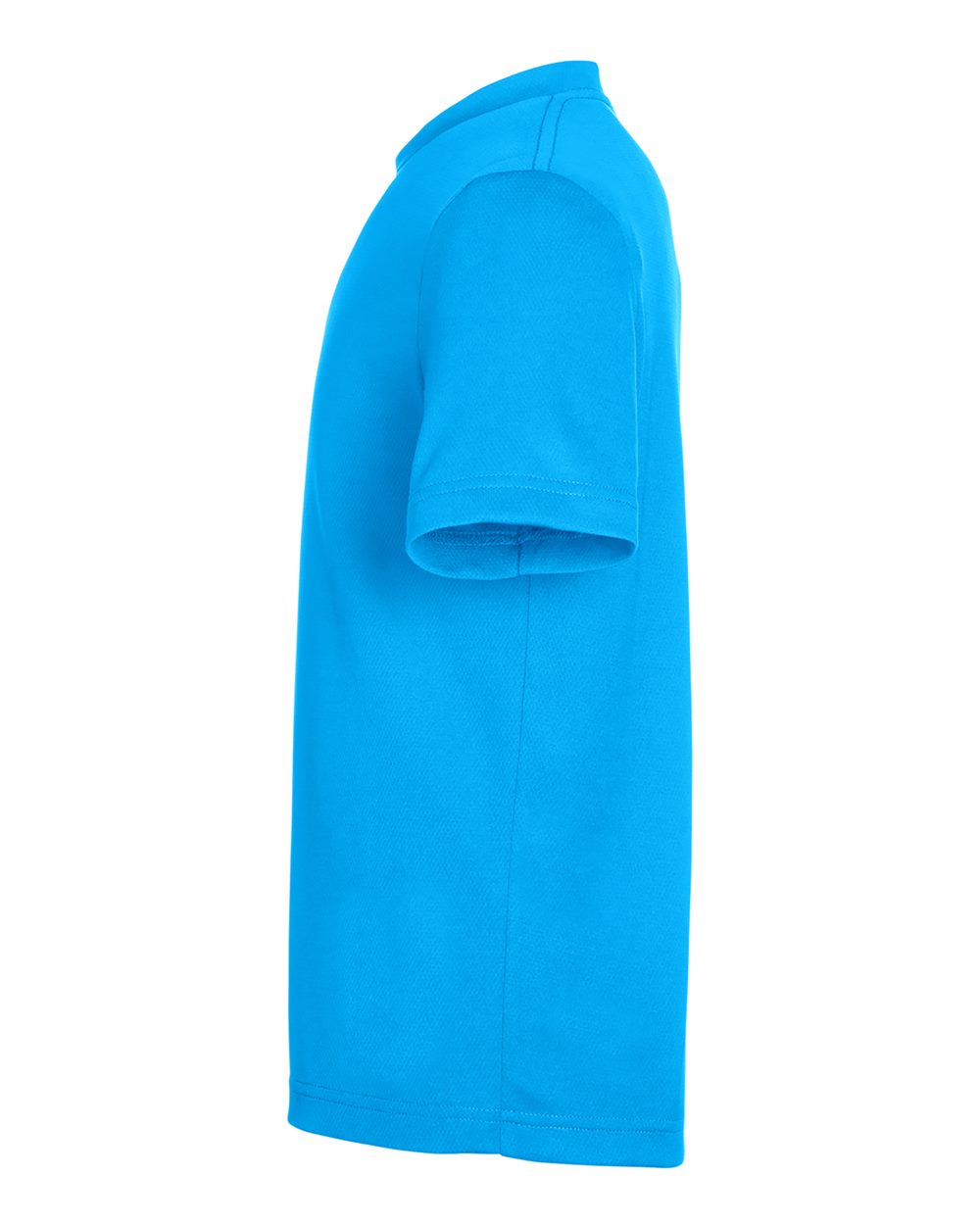 Left View of Electric Blue Youth Zone Performance Mesh T-Shirt - TT15Y