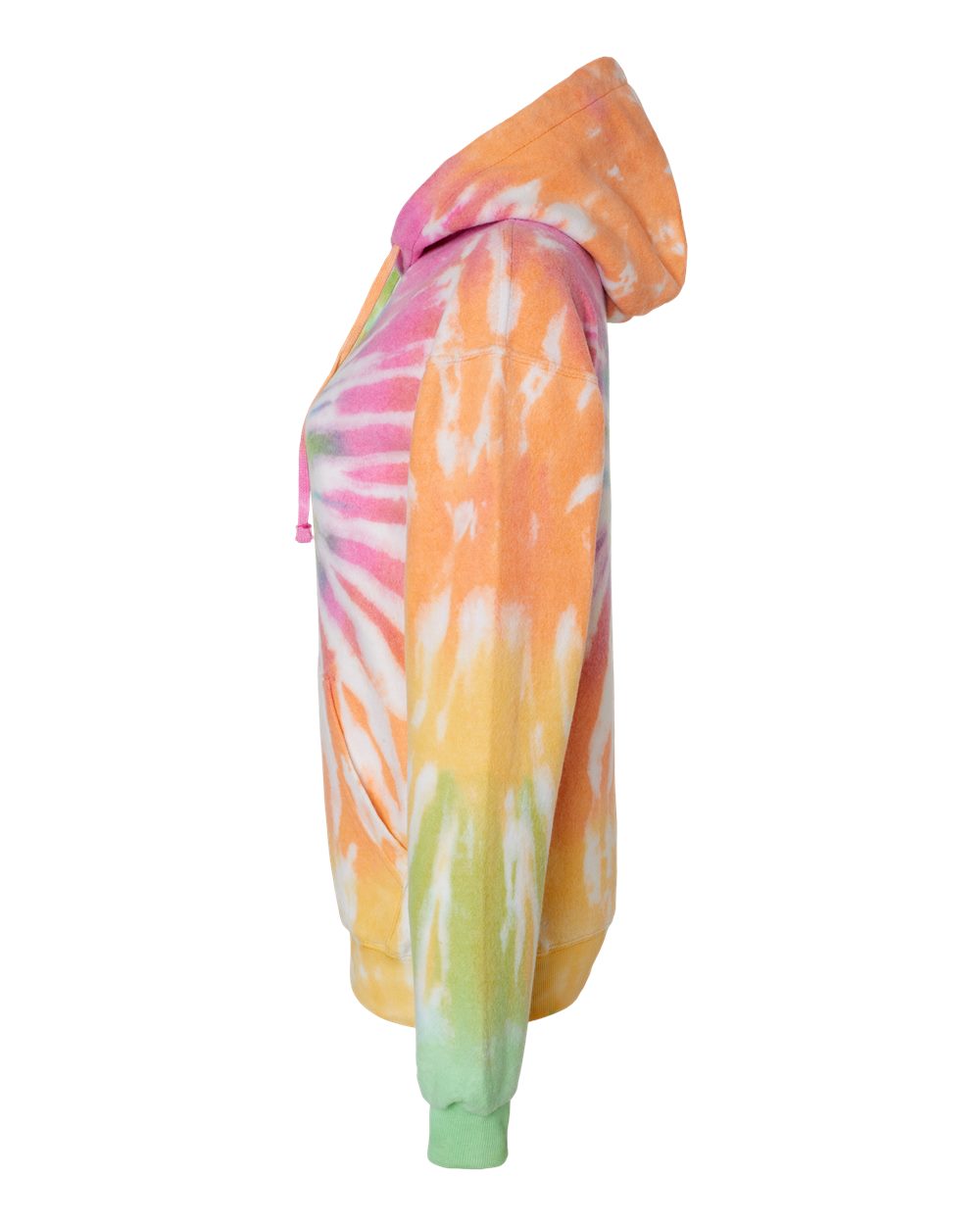 Left View of Eternity Tie-Dyed Cloud Fleece Hooded Sweatshirt - 8600