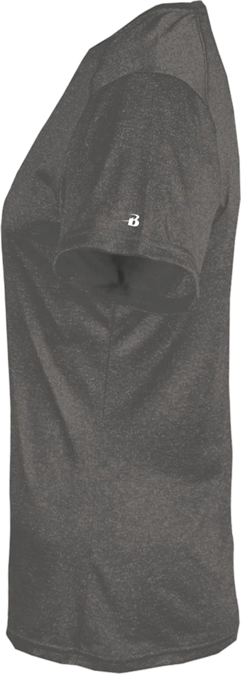 Left View of F244 PRO HEATHER LADIES' V-NECK TEE