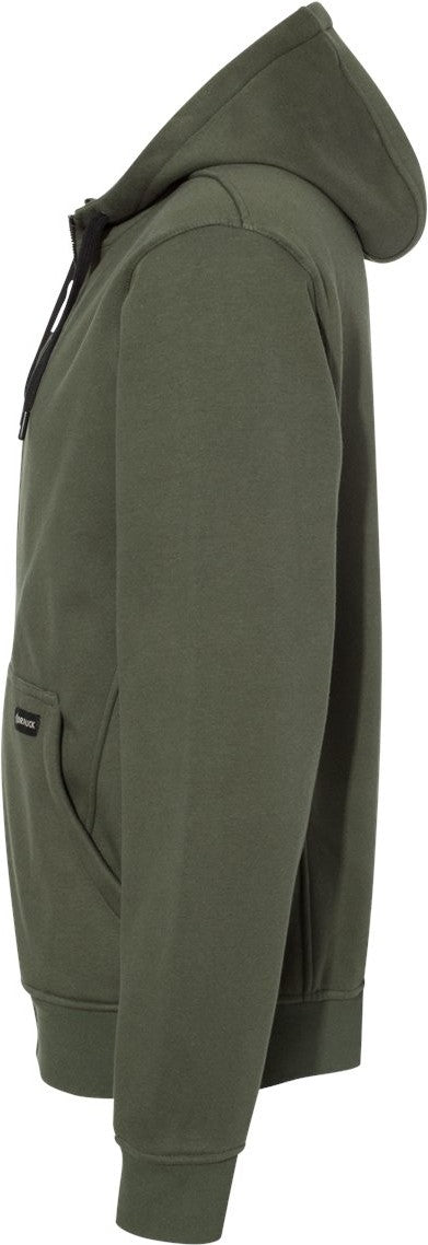 Left View of Fatigue Bateman Bonded Power Fleece 2.0 Full-Zip Jacket - 7040