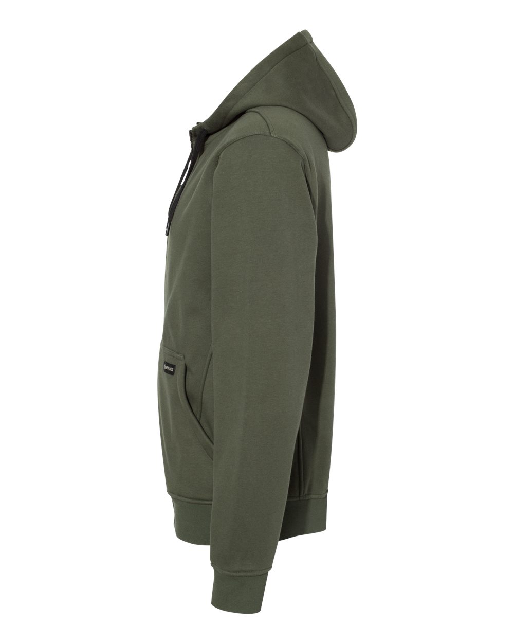 Left View of Fatigue Men's Bateman Bonded Power Fleece 2.0 Full-Zip Jacket - 7040 plain