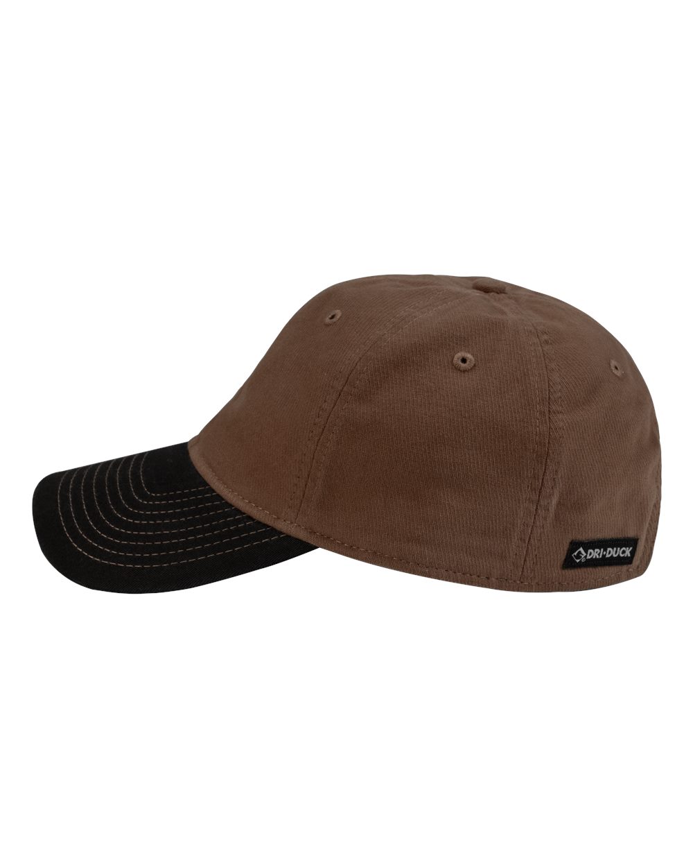 Left View of Field Khaki/ Black Truman Cap - 3205