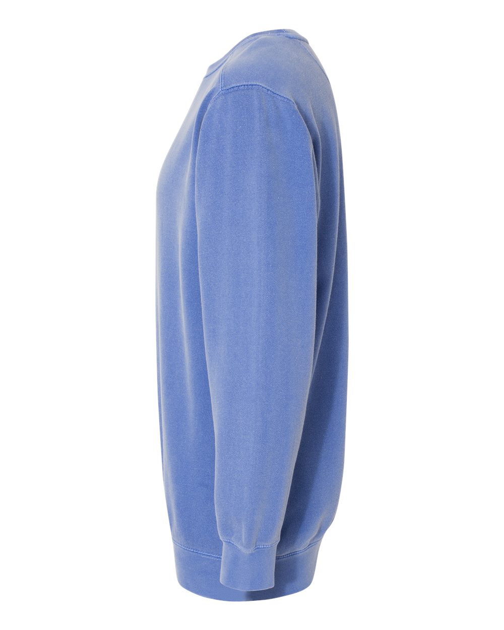 Left View of Flo Blue Garment-Dyed Sweatshirt - 1566