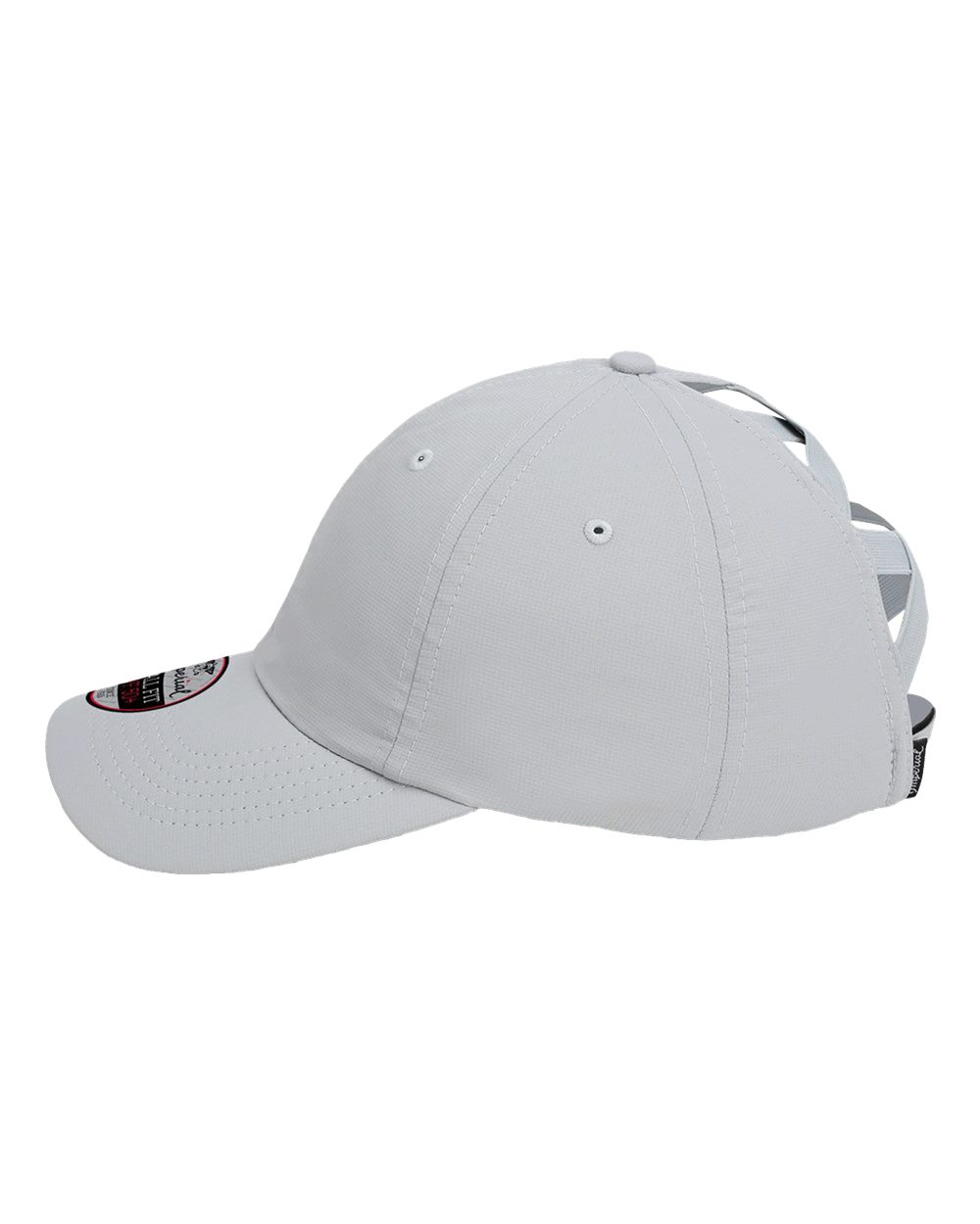 Left View of Fog The Hinsen Women&#39;s Performance Ponytail Cap - L338