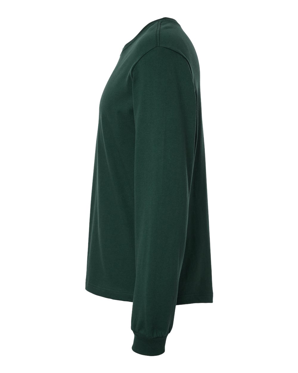 Left View of Forest 6 oz. Heavyweight Long Sleeve Tee - 3511