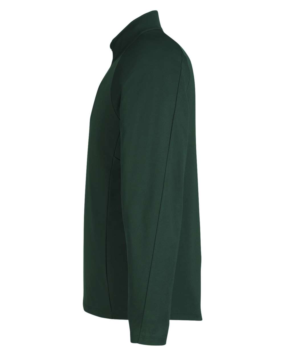Left View of Forest/ Carbon Men's Origin Performance Pique Quarter-Zip Pullover - CE418