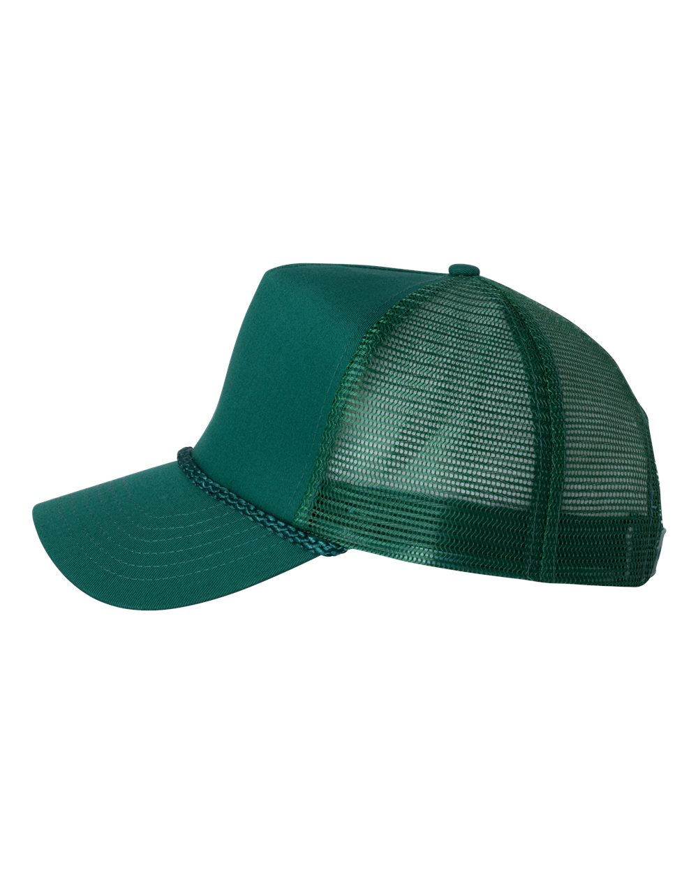 Left View of Forest Five-Panel Trucker Cap - 8804H