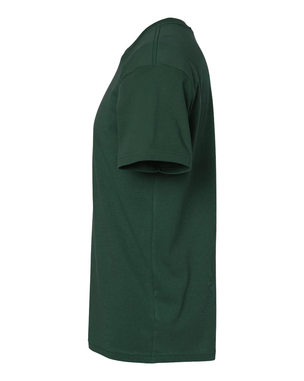 Left View of Forest Green Cotton T-Shirt - 3600