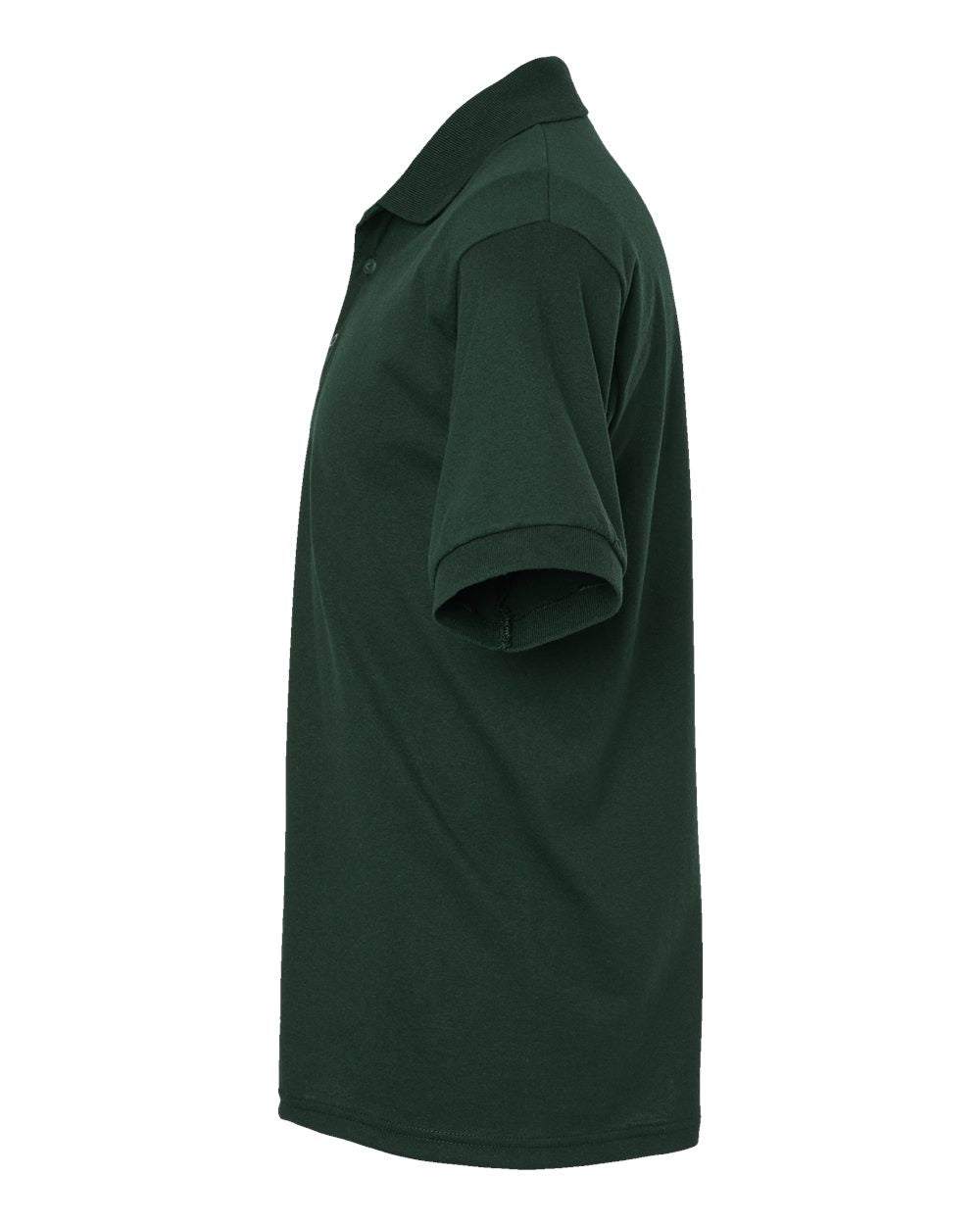 Left View of Forest Green DryBlend® Jersey Polo - 8800