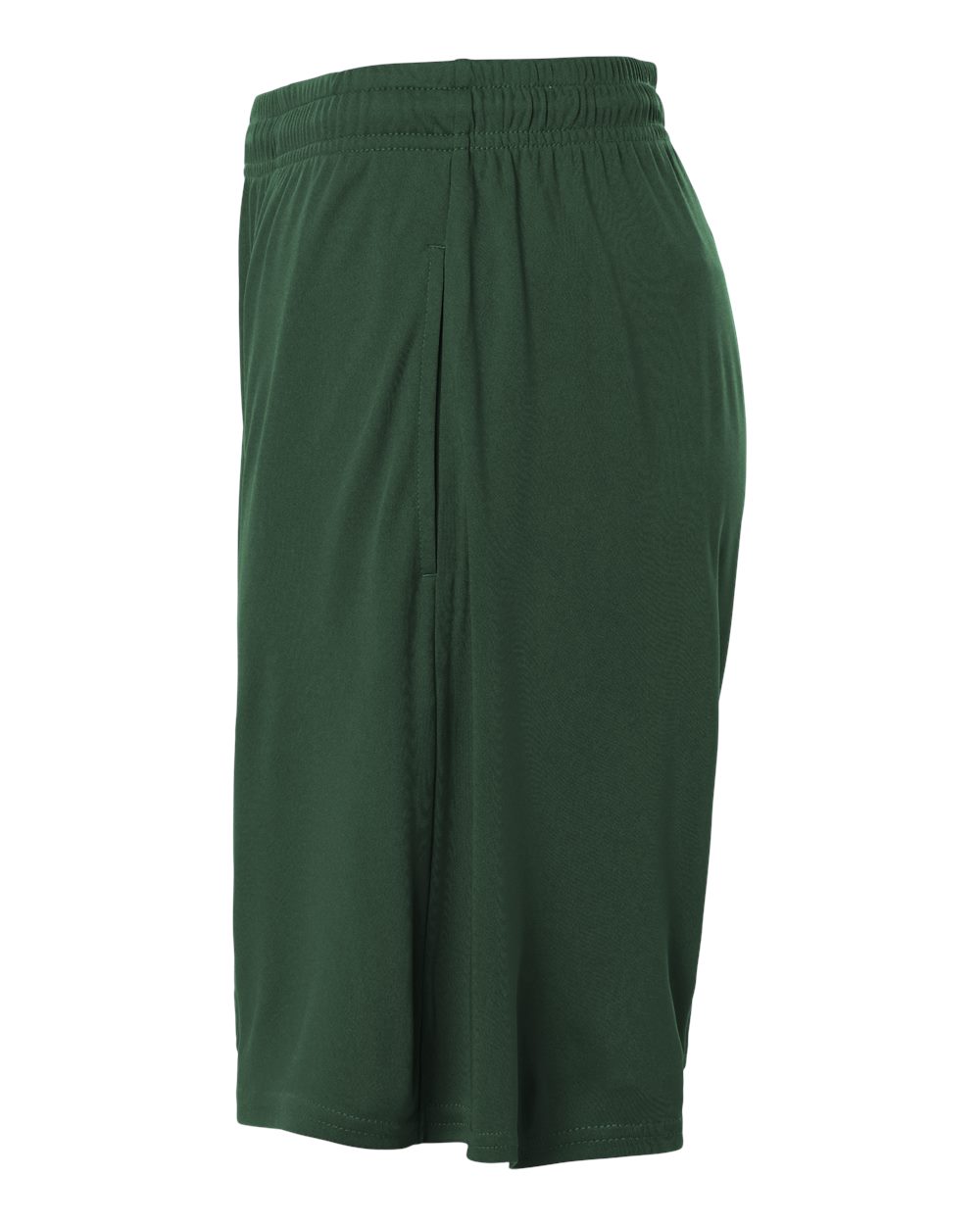 Left View of Forest Green Men's Pro-Lock Performance 7" Shorts with Pockets - 48SH0