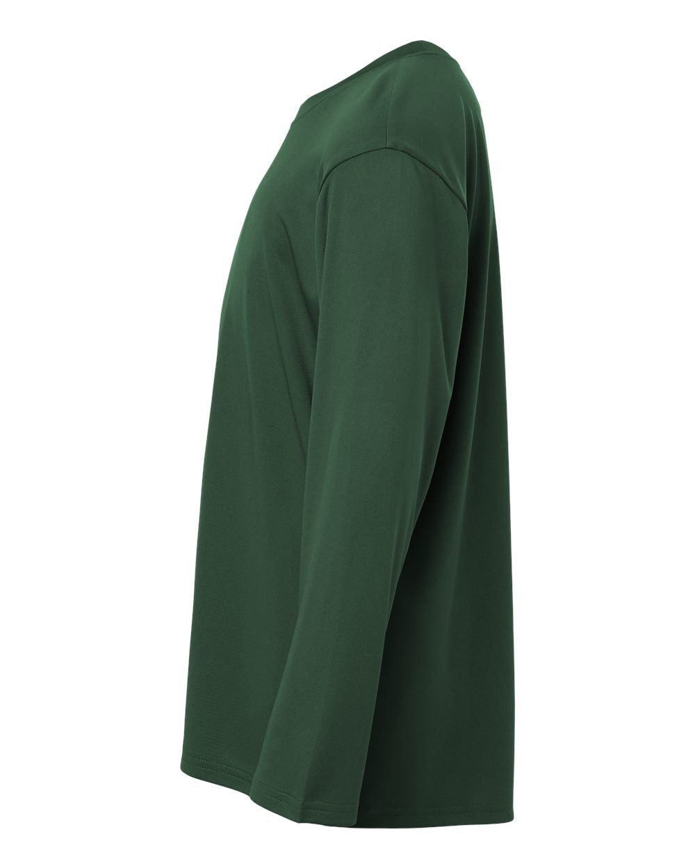 Left View of Forest Green Pro-Lock Youth Performance Long Sleeve T-Shirt - 48400Y