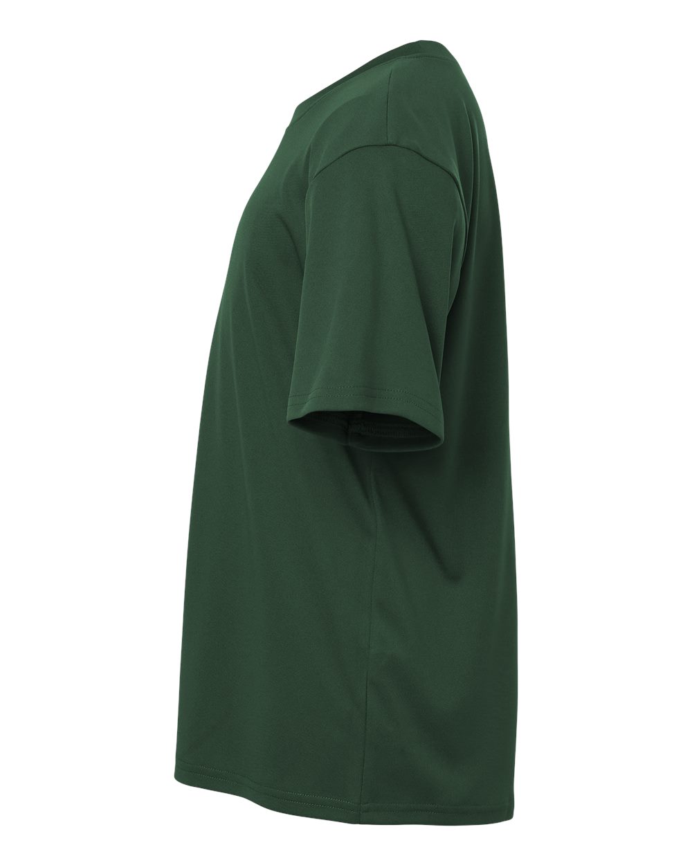 Left View of Forest Green Pro-Lock Youth Performance T-Shirt - 48000Y