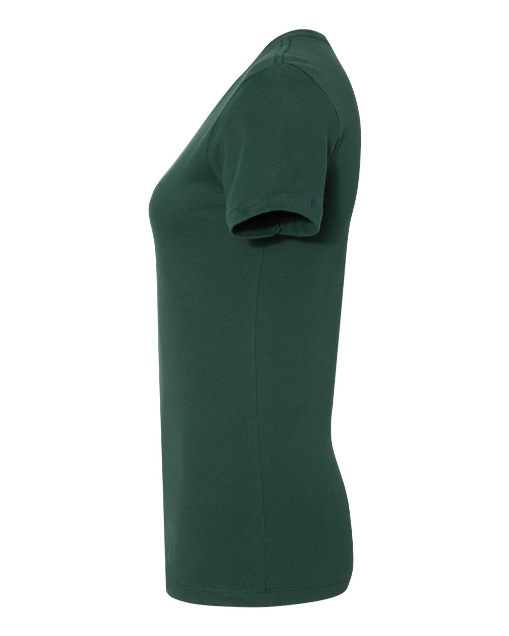 Left View of Forest Green Women’s Cotton T-Shirt - 3900
