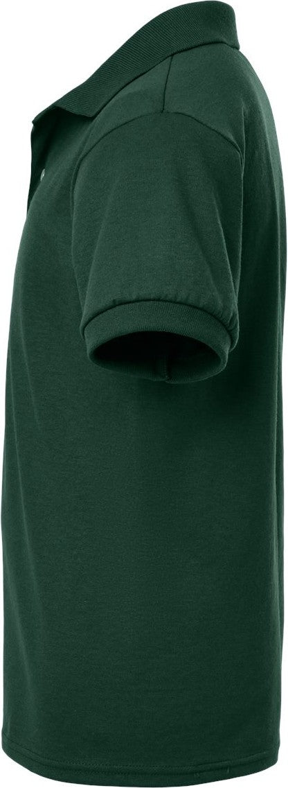 Left View of Forest Green Youth Dri-Power® Polo - 437K