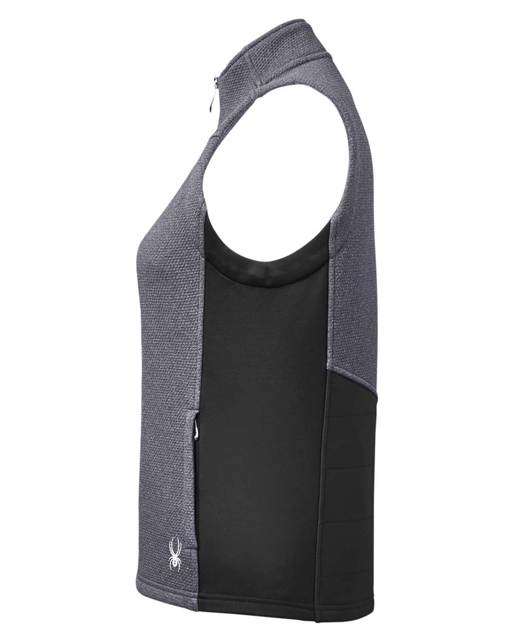 Rear View of Frontier Heather/ Black Women's Pursuit Vest - S17275