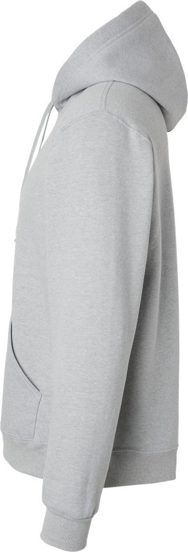 Left View of Frost Grey Heather Eco™ Premium Blend Ring-Spun Hooded Sweatshirt - 700MR