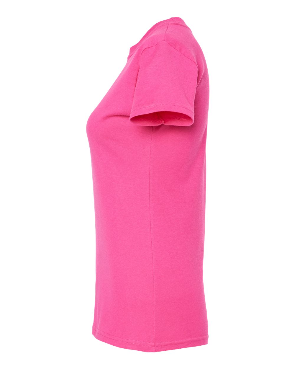 Left View of Fuchsia Women&#39;s Fine Jersey Slim Fit T-Shirt - 213