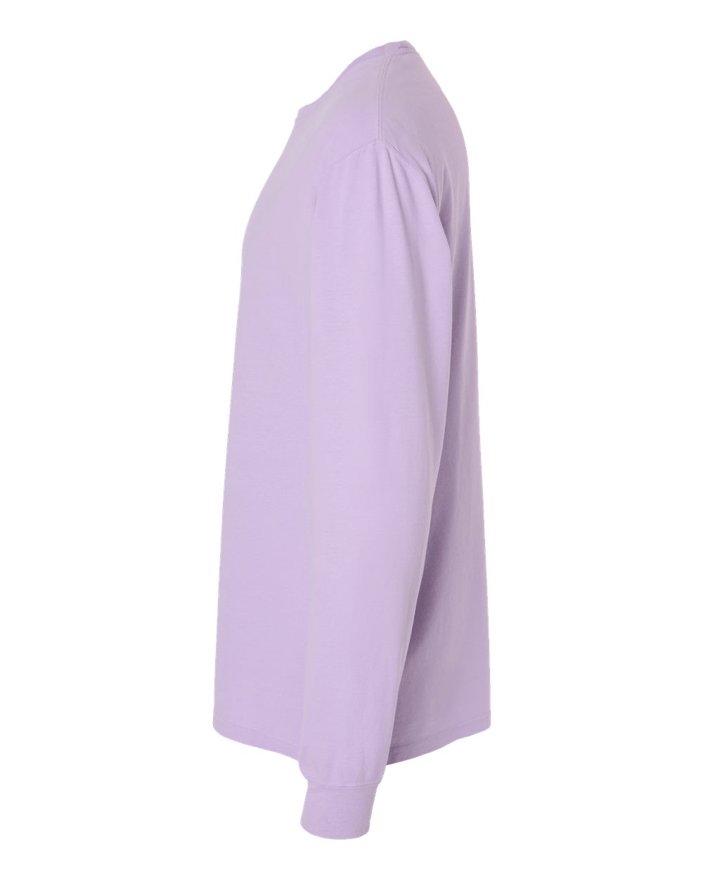 Left View of Future Lavender Garment-Dyed Long Sleeve T-Shirt - GDH200
