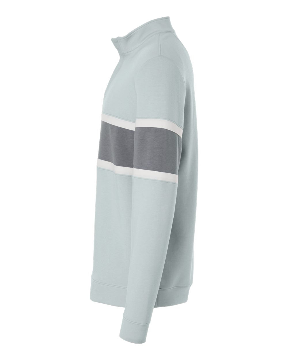 Left View of Glacier/ Graphite Men's Owen Quarter-Zip Pullover - SWOQ500 plain