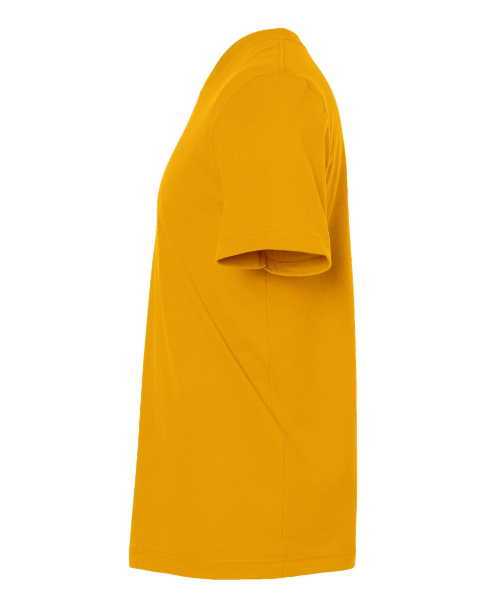 Left View of Gold Combed Cotton T-Shirt - 602