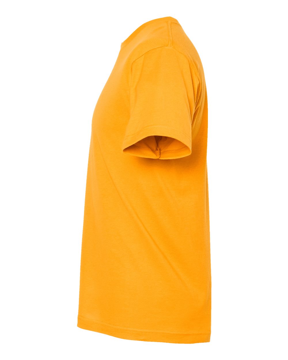 Left View of Gold Fine Jersey T-Shirt - 202
