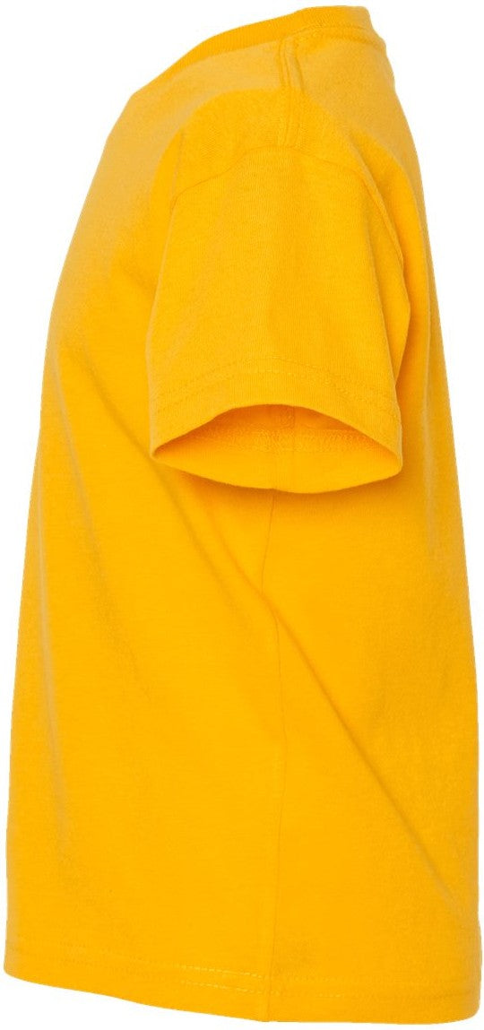 Left View of Gold Juvy Youth Short Sleeve T-Shirt - 3301J