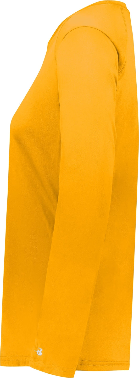 Left View of GOLD LADIES B-CORE L/S TEE
