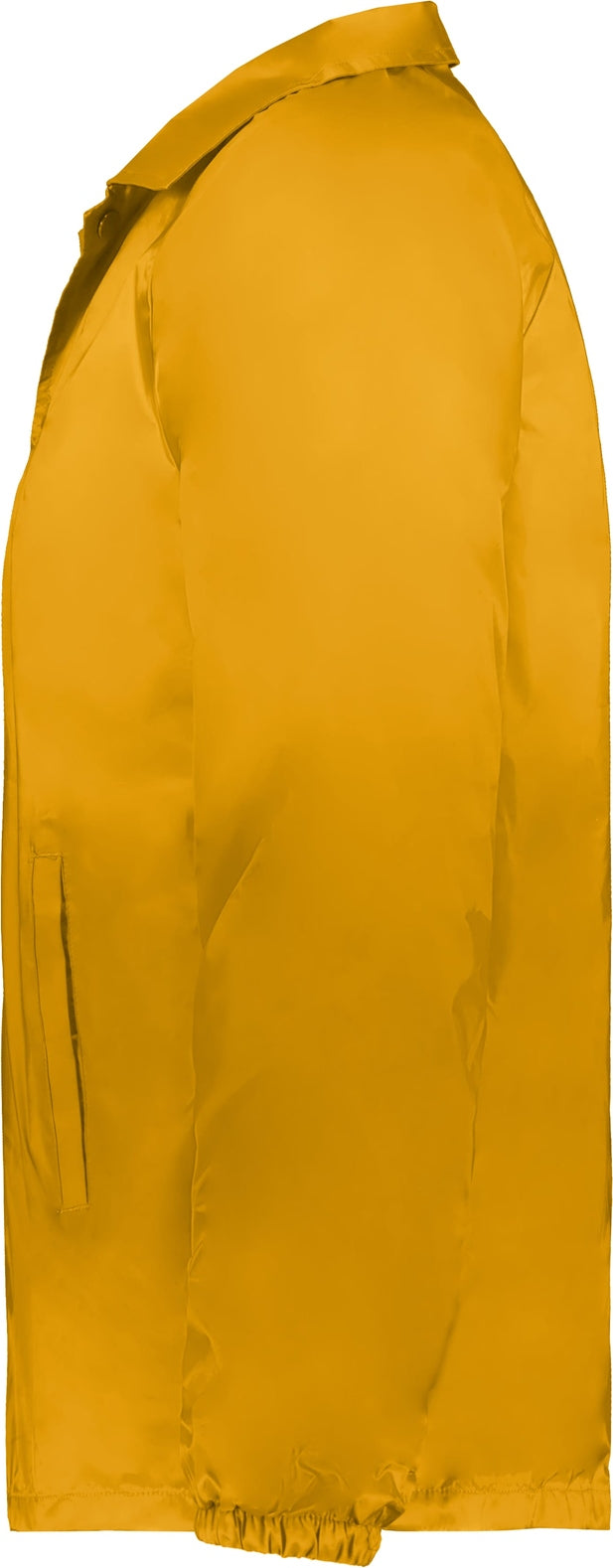 Left View of GOLD NYLON COACH S JACKET/LINED