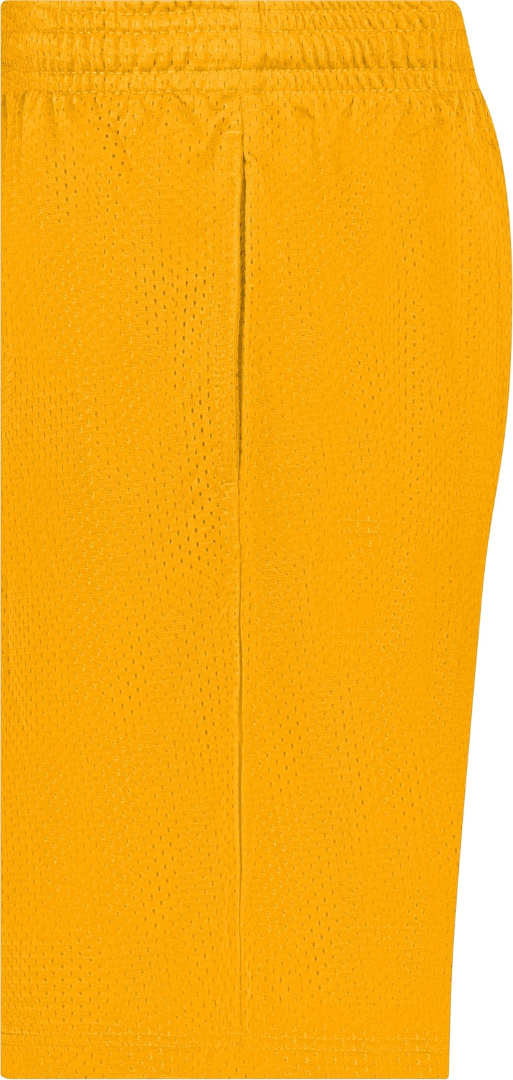 Left View of GOLD POCKETED MESH SHORT