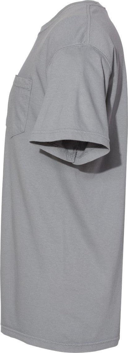 Left View of Granite Garment-Dyed Heavyweight Pocket T-Shirt - 6030