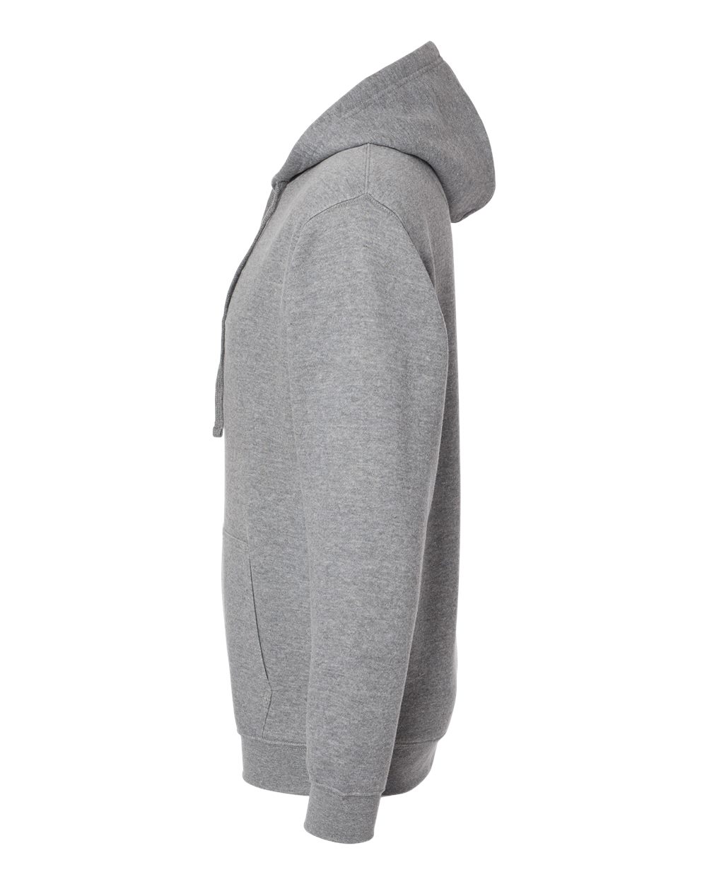 Left View of Granite Heather Elevated Fleece Basic Hoodie - 6926