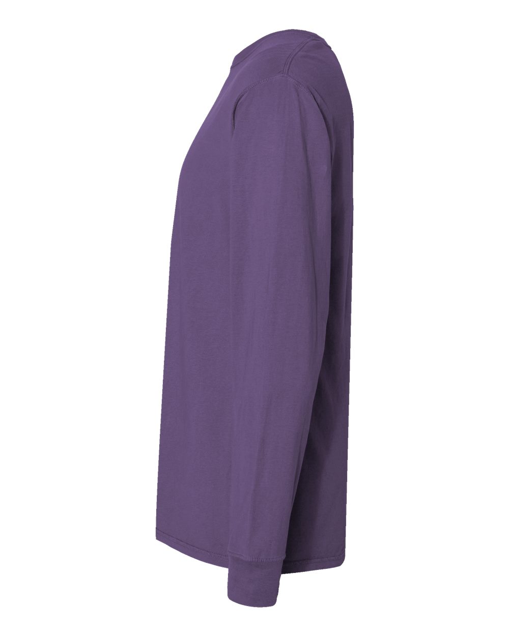 Left View of Grape Soda Garment-Dyed Long Sleeve T-Shirt - GDH200