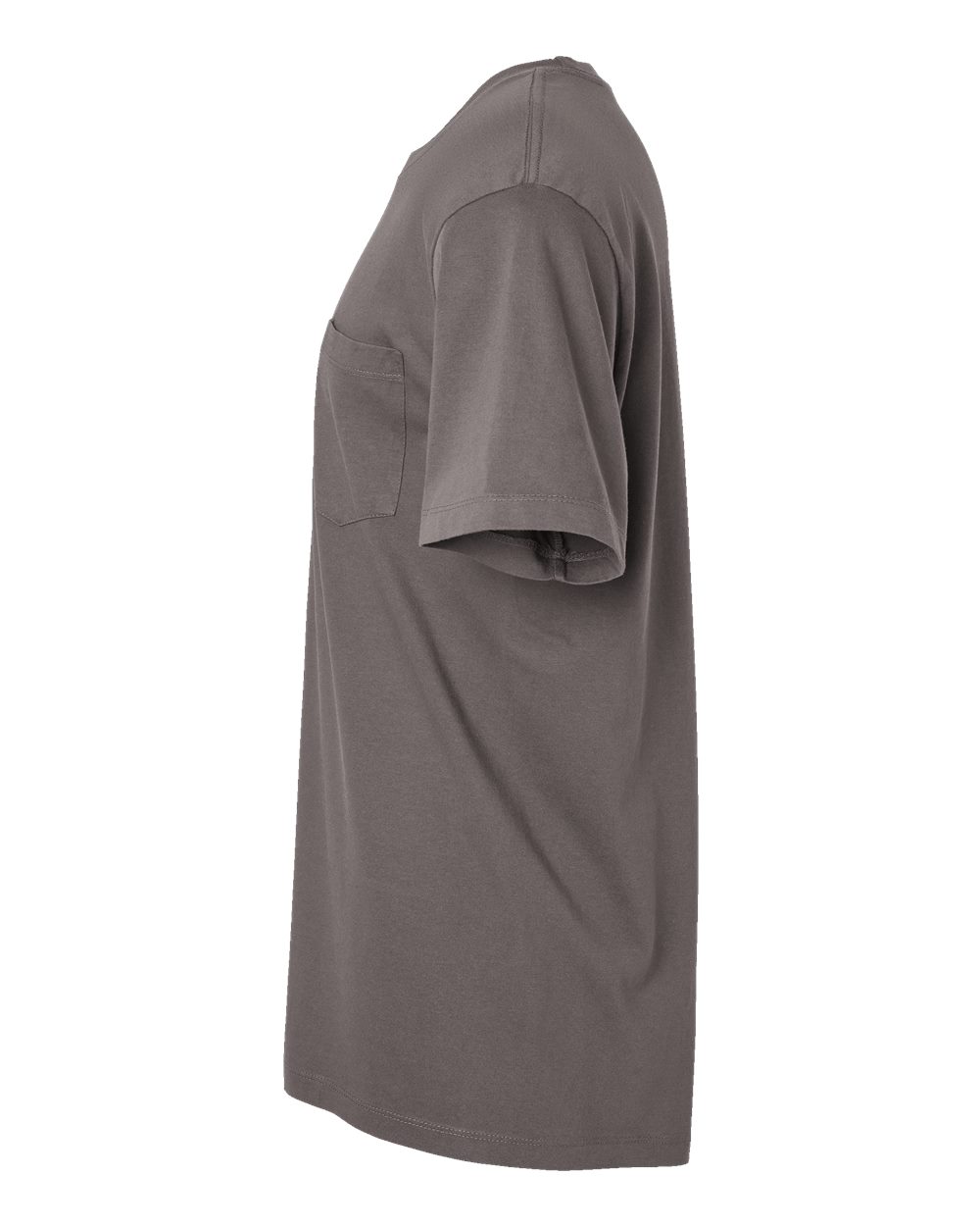 Left View of Graphite Classic Pocket T-Shirt - 210