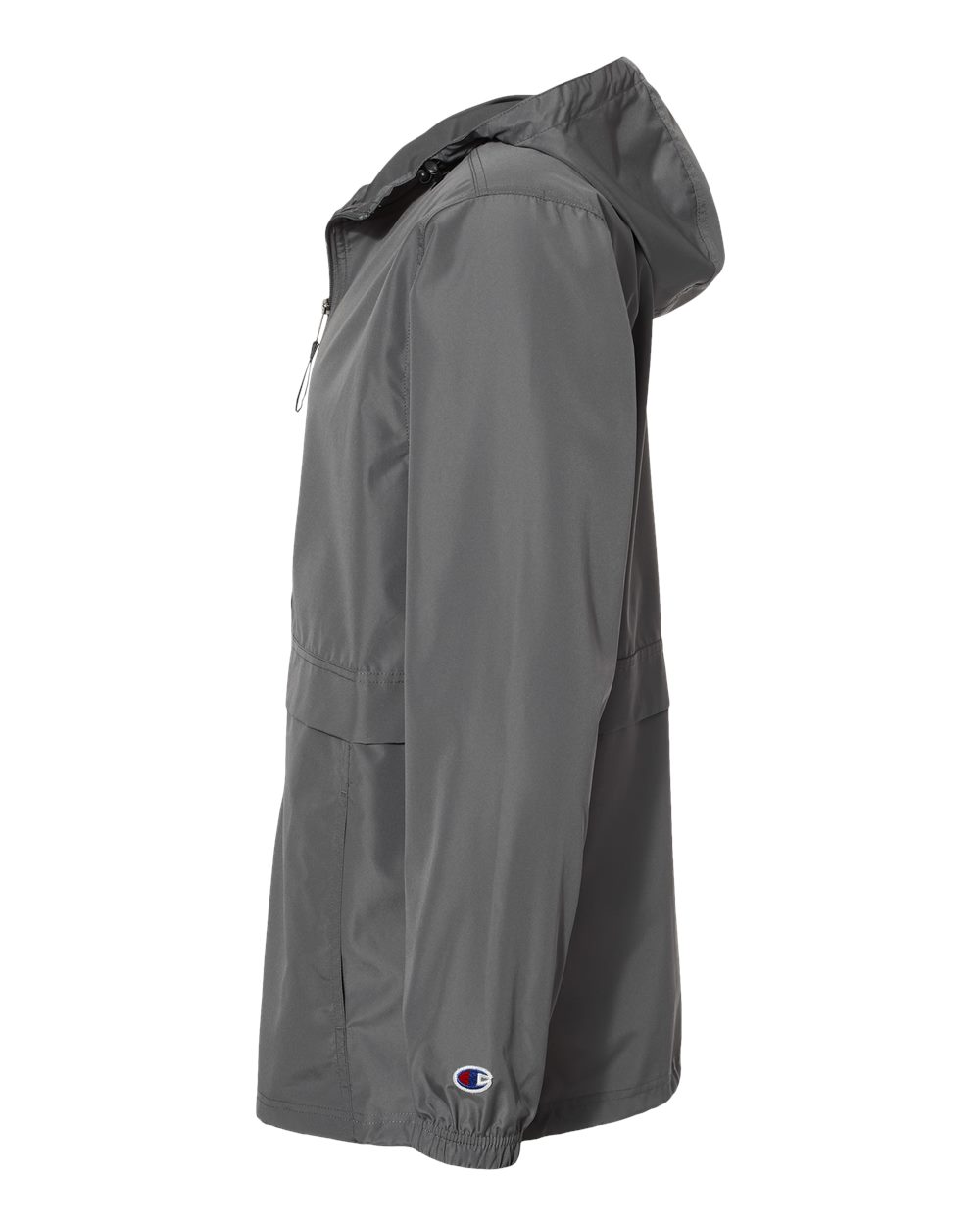 Left View of Graphite Full-Zip Anorak Jacket - CO125