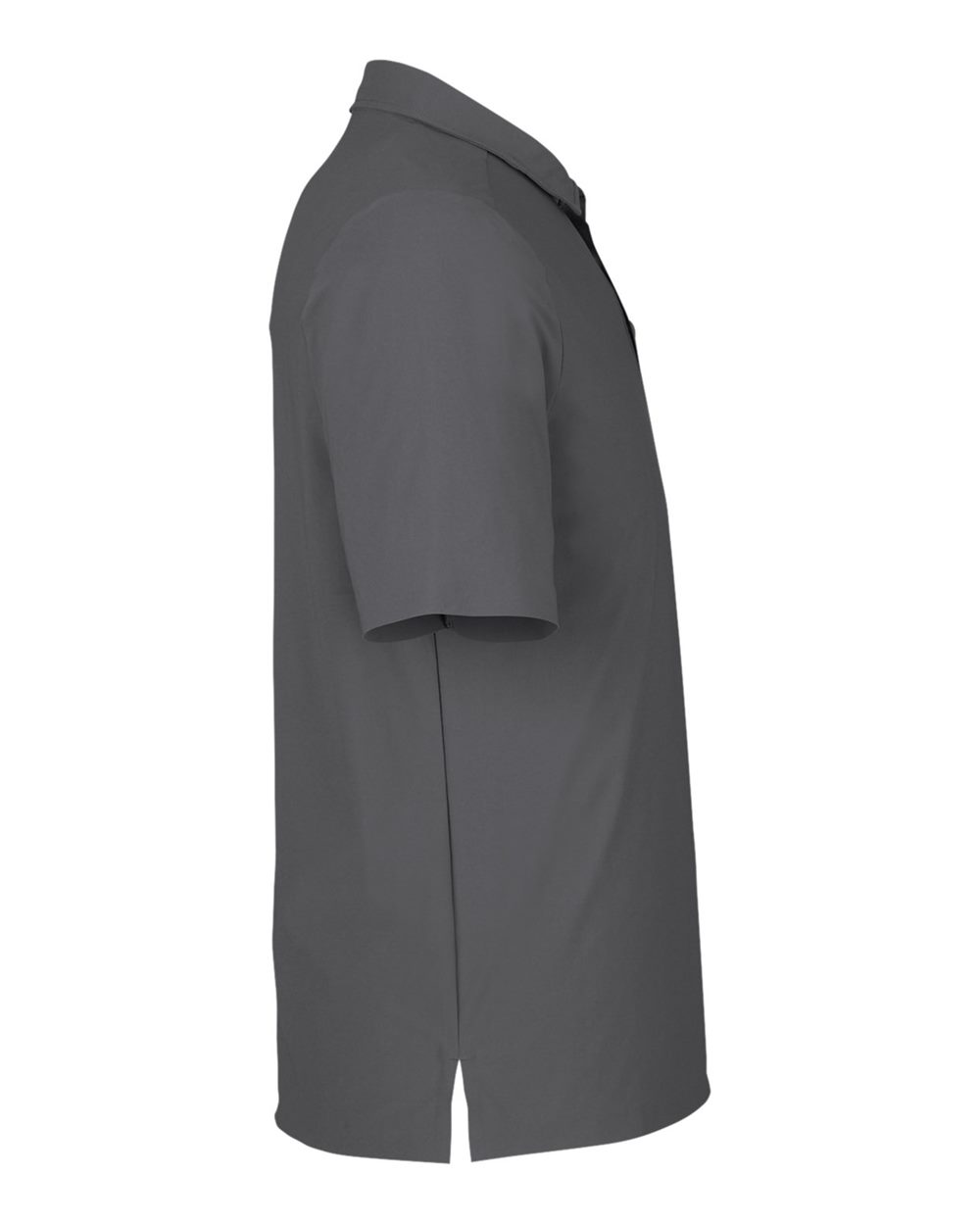 Left View of Graphite Men's CrownLux Performance® Windsor Welded Polo - DG110