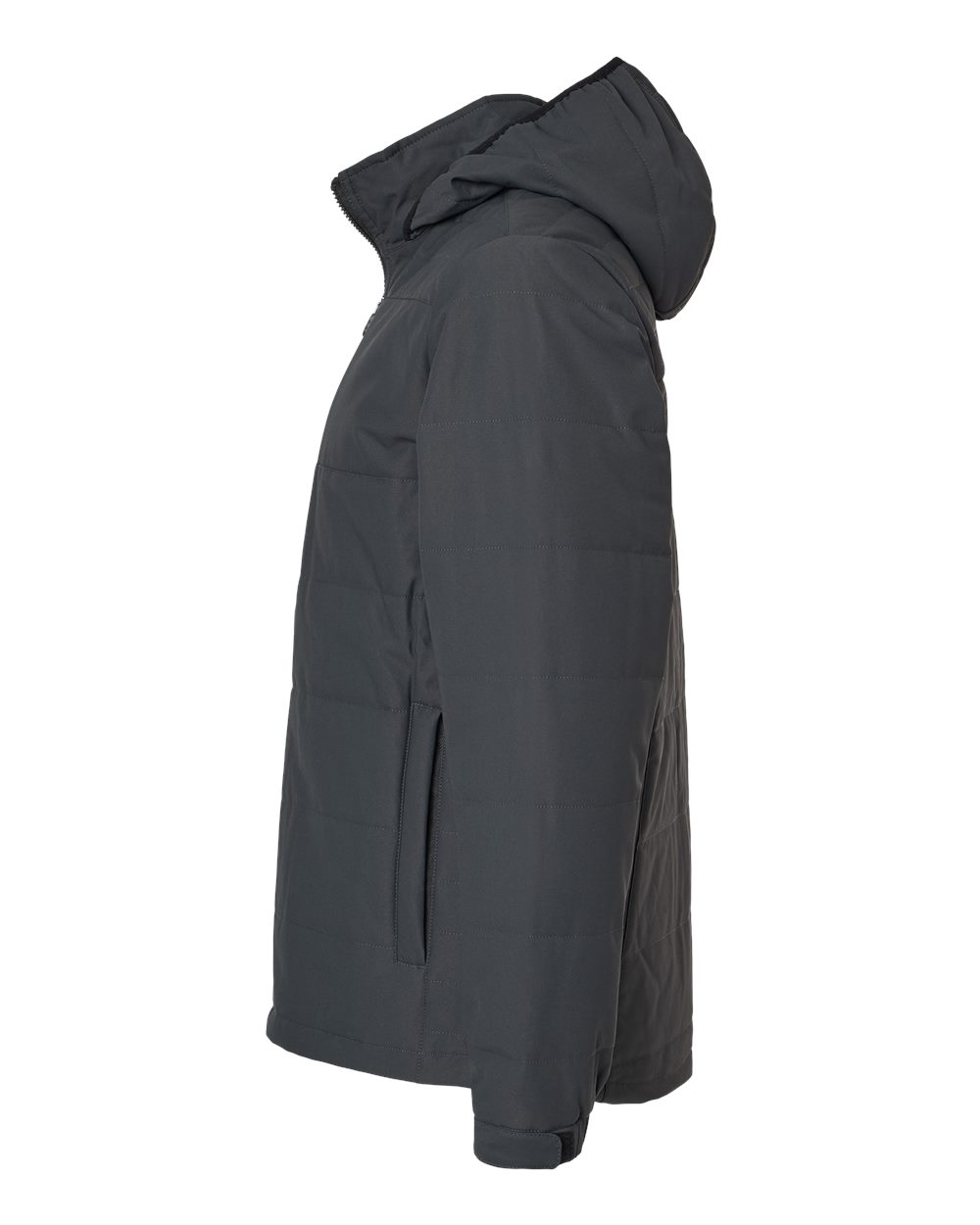 Left View of Graphite Quantum Puffer Jacket - 5323