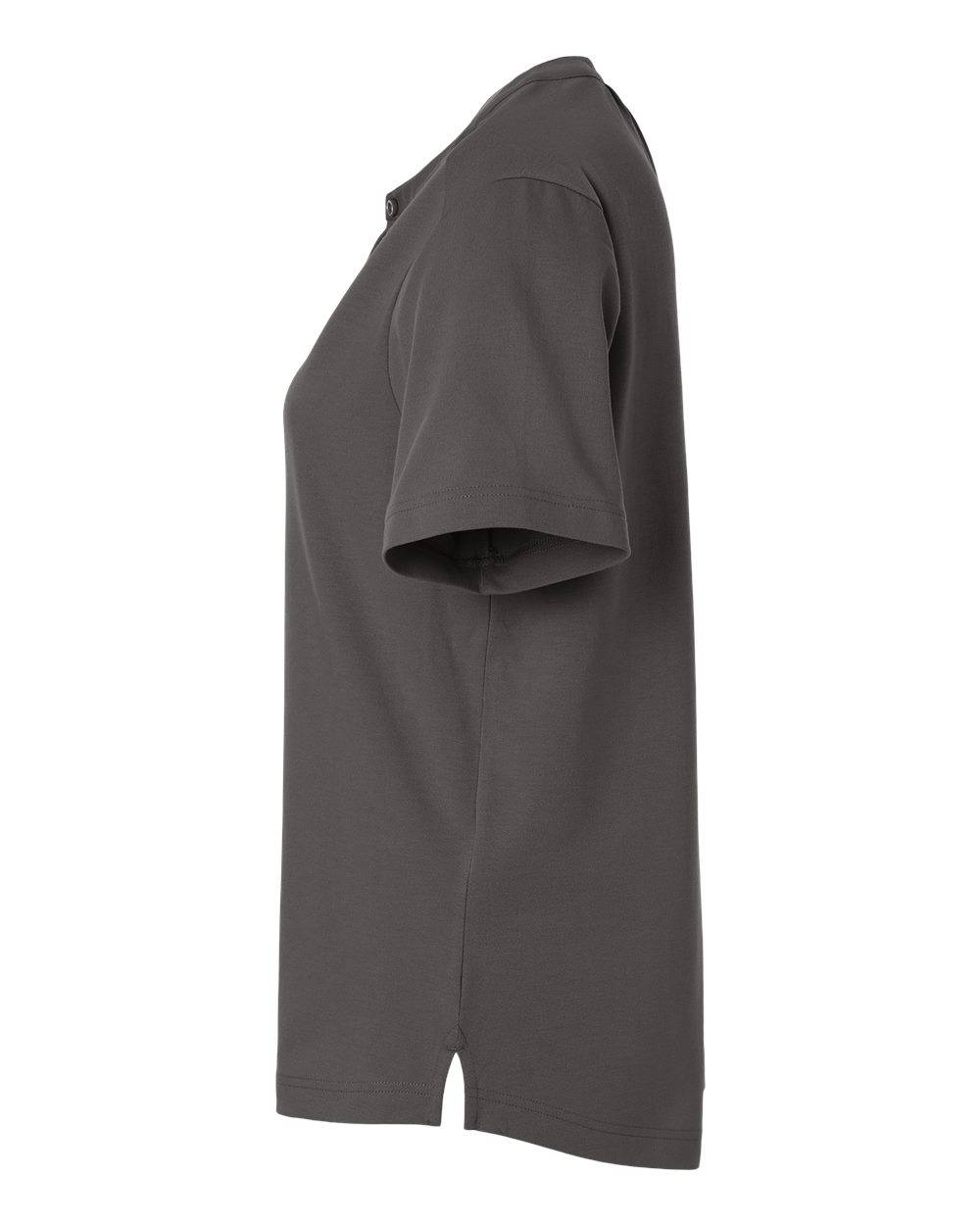 Left View of Graphite Women's Seaton Pebble Textured Polo - DG102W plain