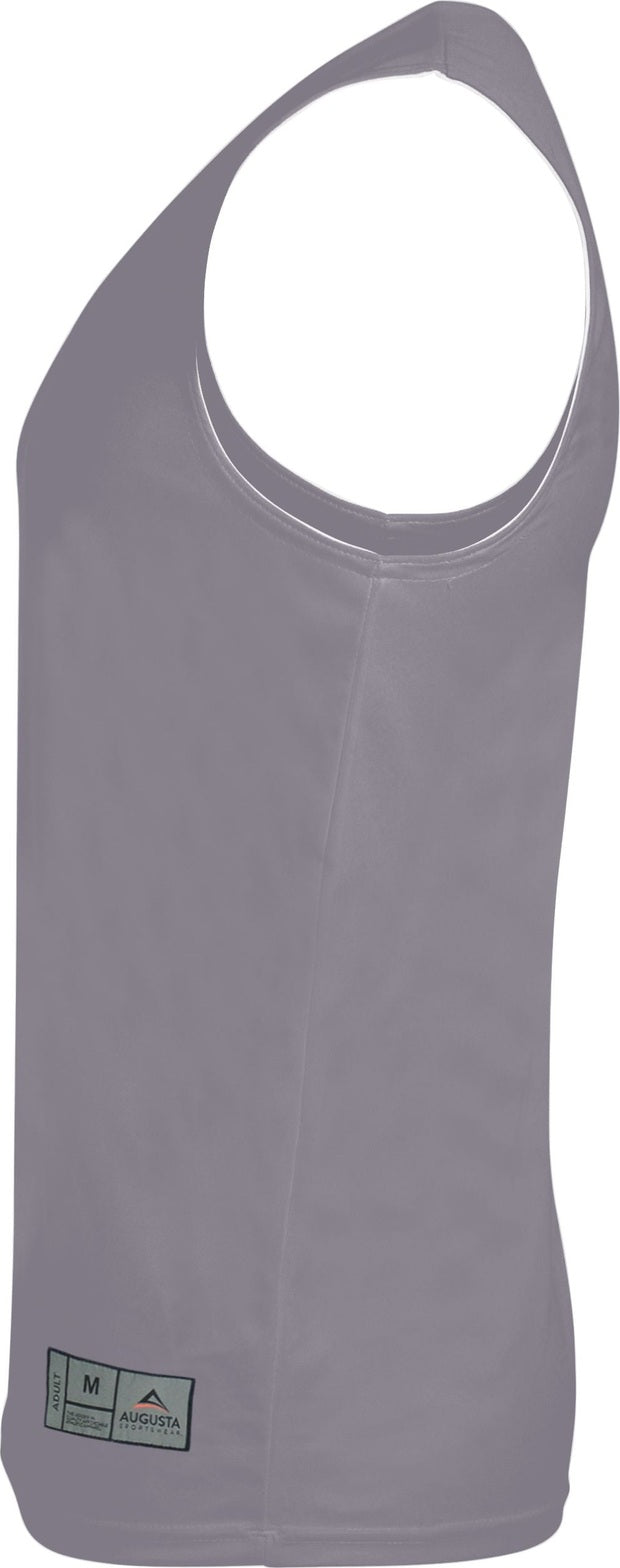 Left View of GRAPHITE/WHITE REVERSIBLE WICKING TANK