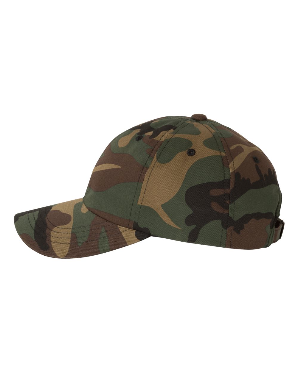 Left View of Green Camo Classic Dad Hat - 6245CM